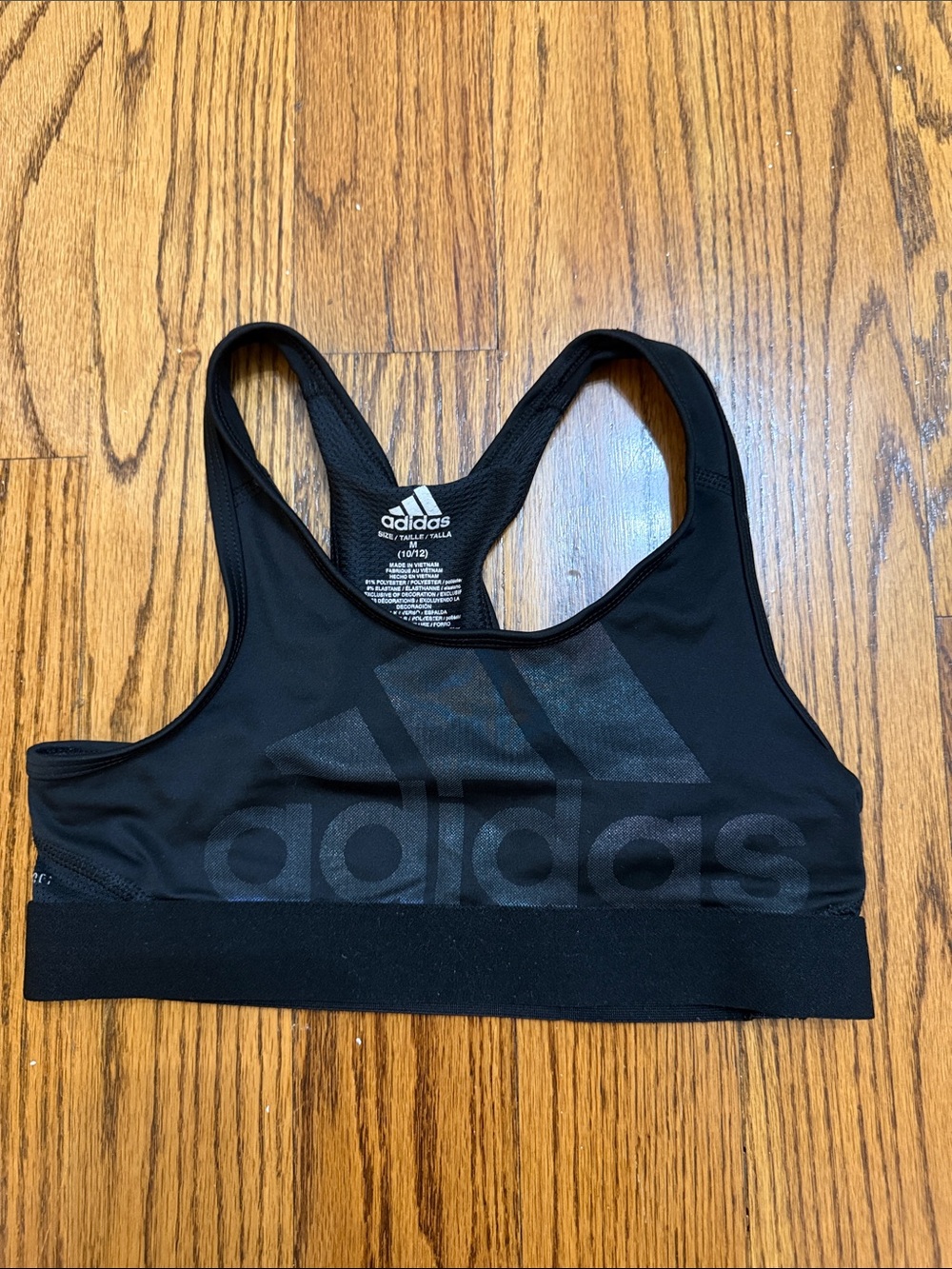 adidas Black Racerback Performance Sports Bra